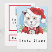 De kerstman komt naar de stad feestdagenkaart (Voorkant / Achterkant)