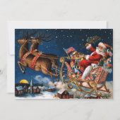 De kerstman komt naar de stad kaart (Voorkant)