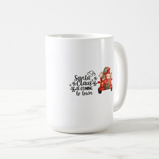 De kerstman komt naar de stad koffiemok (Voorkant rechts)