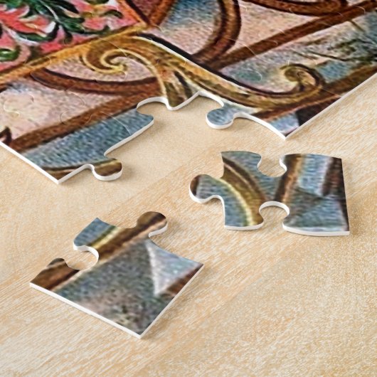 De kerstman komt naar de stad legpuzzel (Zijkant)