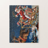 De kerstman komt naar de stad legpuzzel (Verticaal)
