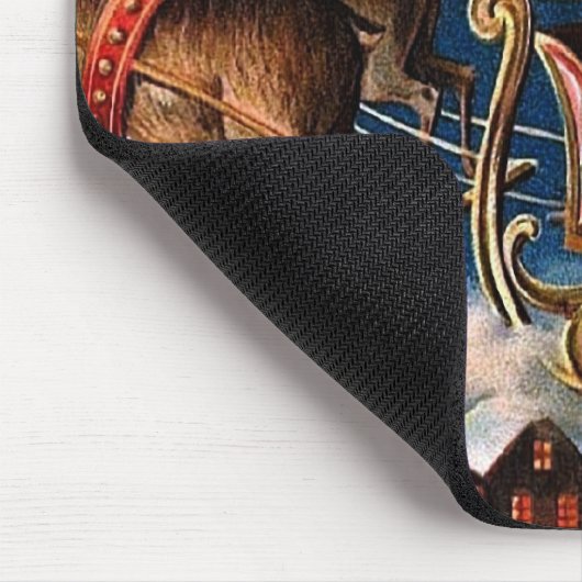 De kerstman komt naar de stad muismat (Hoek)