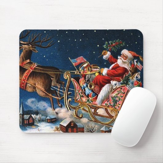 De kerstman komt naar de stad muismat (Met muis)