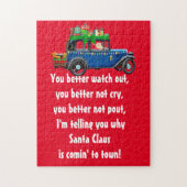 De kerstman komt naar de stad Puzzle Kinder Game Legpuzzel (Verticaal)