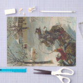 De  kerstman komt naar de stad tissuepapier (Craft)