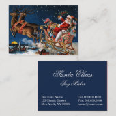 De kerstman komt naar de stad visitekaartje (Voorkant / Achterkant)