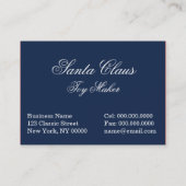 De kerstman komt naar de stad visitekaartje (Achterkant)