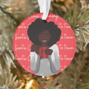 De Kerstman komt naar de stad White Elephant Ornament