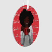 De Kerstman komt naar de stad White Elephant Ornament (voorkant)