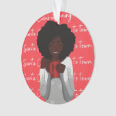 De Kerstman komt naar de stad White Elephant Ornament (voorkant)