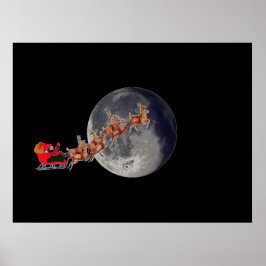 De kerstman komt naar het Poster van de stad