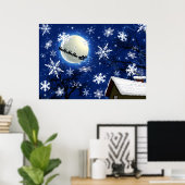De kerstman komt naar het Poster van de stad (Thuiskantoor)