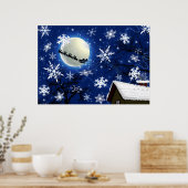 De kerstman komt naar het Poster van de stad (Keuken)