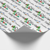 De Kerstman komt naar je Town Wrapping Paper Cadeaupapier (Hoek)