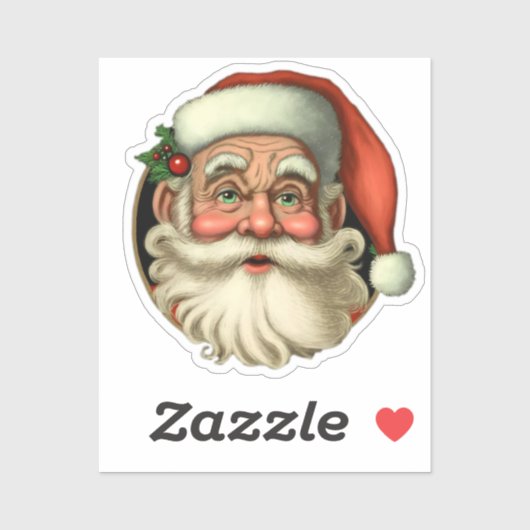 De kerstman komt naar Smile Ceramic Ball Christus Sticker (Vel)