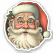 De kerstman komt naar Smile Ceramic Ball Christus Sticker (Voorkant)