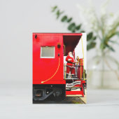 De Kerstman komt op de trein Briefkaart (Staand voorkant)