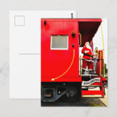De Kerstman komt op de trein Briefkaart (Voorkant / Achterkant)