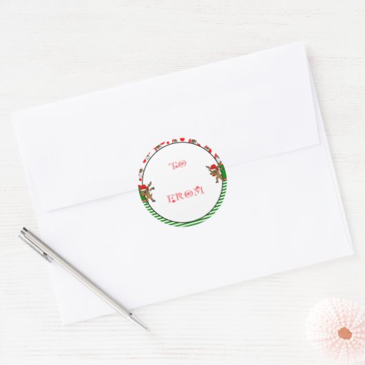 De Kerstman komt Sticker (Envelop)