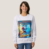 De kerstman komt uit de schoorsteen! trui (Voorkant volledig)