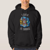 De kerstman komt van Surfboard Hoodie (Voorkant)