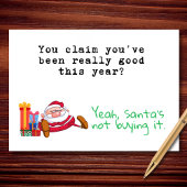 De Kerstman koopt het niet grappig Sarcastisch Ker Feestdagen Kaart