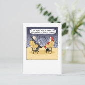 De Kerstman krijgt advies | Kersttherapie Feestdagenkaart (Staand voorkant)