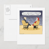 De Kerstman krijgt advies | Kersttherapie Feestdagenkaart (Voorkant / Achterkant)