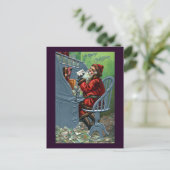 De Kerstman krijgt veel post Feestdagenkaart (Staand voorkant)