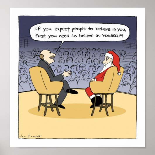 De kerstman krijgt wat advies poster (Voorkant)