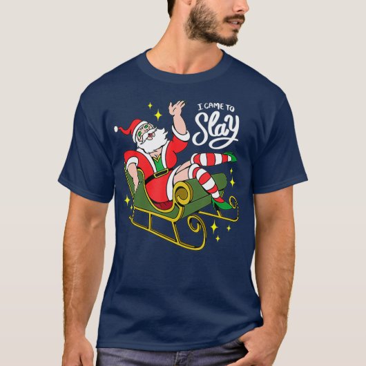 De Kerstman kwam om te slapen T-shirt (Voorkant)