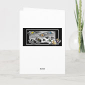 De kerstman laat Dakloos ons niet voor Kerstkaart Feestdagen Kaart (Achterkant)