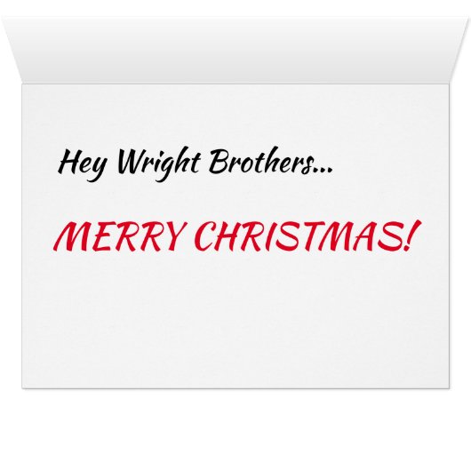 De Kerstman lacht naar de gebroeders Wright (Binenzijde Horizontaal (Onderkant))