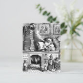 De Kerstman leest zijn mail Feestdagenkaart (Staand voorkant)