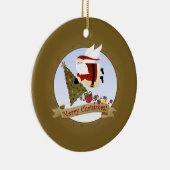 De kerstman levert het Ornament van Kerstmis van | (Rechts)