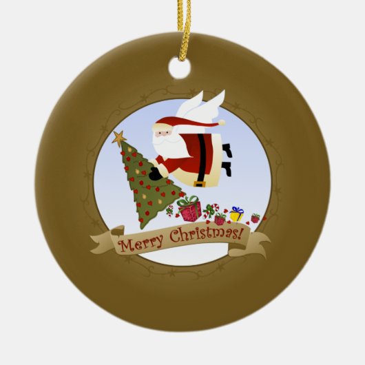 De kerstman levert het Ornament van Kerstmis van | (Voorkant)