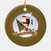 De kerstman levert het Ornament van Kerstmis van | (Achterkant)