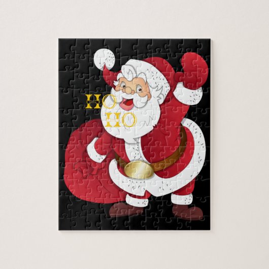 De kerstman met cadeautenpuzzel. legpuzzel (Verticaal)