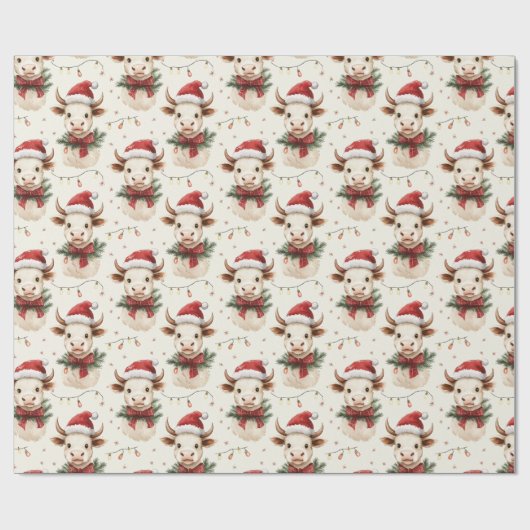 De Kerstman met de Kerstman hoed Cadeaupapier (Vlak)