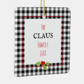 De kerstman met de kerstman in Pset Holly Keramisch Ornament (Rechts)