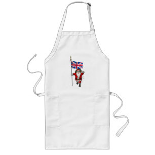 De Kerstman met de Vlag van de Unie van het UK Lang Schort