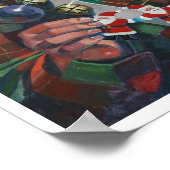 De Kerstman met Garland Poster (Hoek)