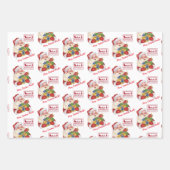 De Kerstman met giften speciale naam van de leveri Inpakpapier Vel (Voorkant)