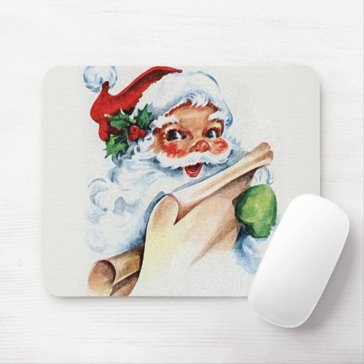 De kerstman met zijn kerstlijstrol muismat (Met muis)