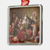 De kerstman metalen ornament (Links)