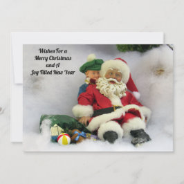 De kerstman neemt een duimbreed in beslag - een vl feestdagenkaart