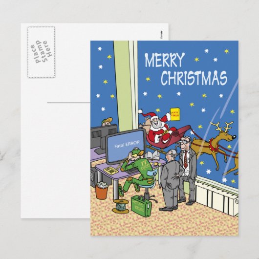 De Kerstman nr 12 Feestdagenkaart (Voorkant / Achterkant)