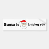 De kerstman oordeelt je grappig bumpersticker (Voorkant)