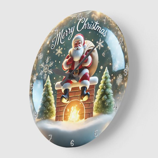 De Kerstman op de schoorsteen Grote Klok (Hoek)