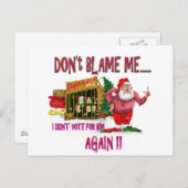 De kerstman op het niveau van de armoede Geef me n Feestdagenkaart (Voorkant / Achterkant)